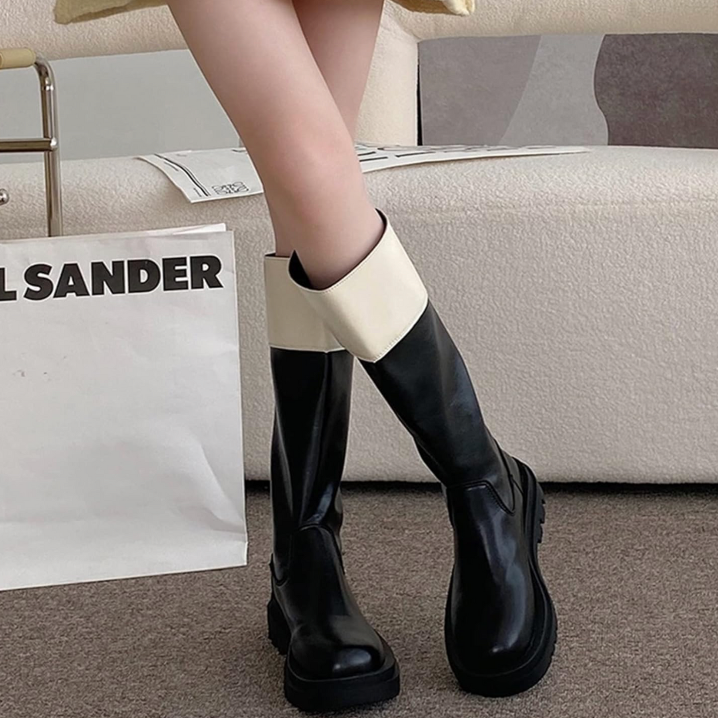 Women's Knee-High Fashion Boots | PU Leather | Square Heel | 2023 Trend