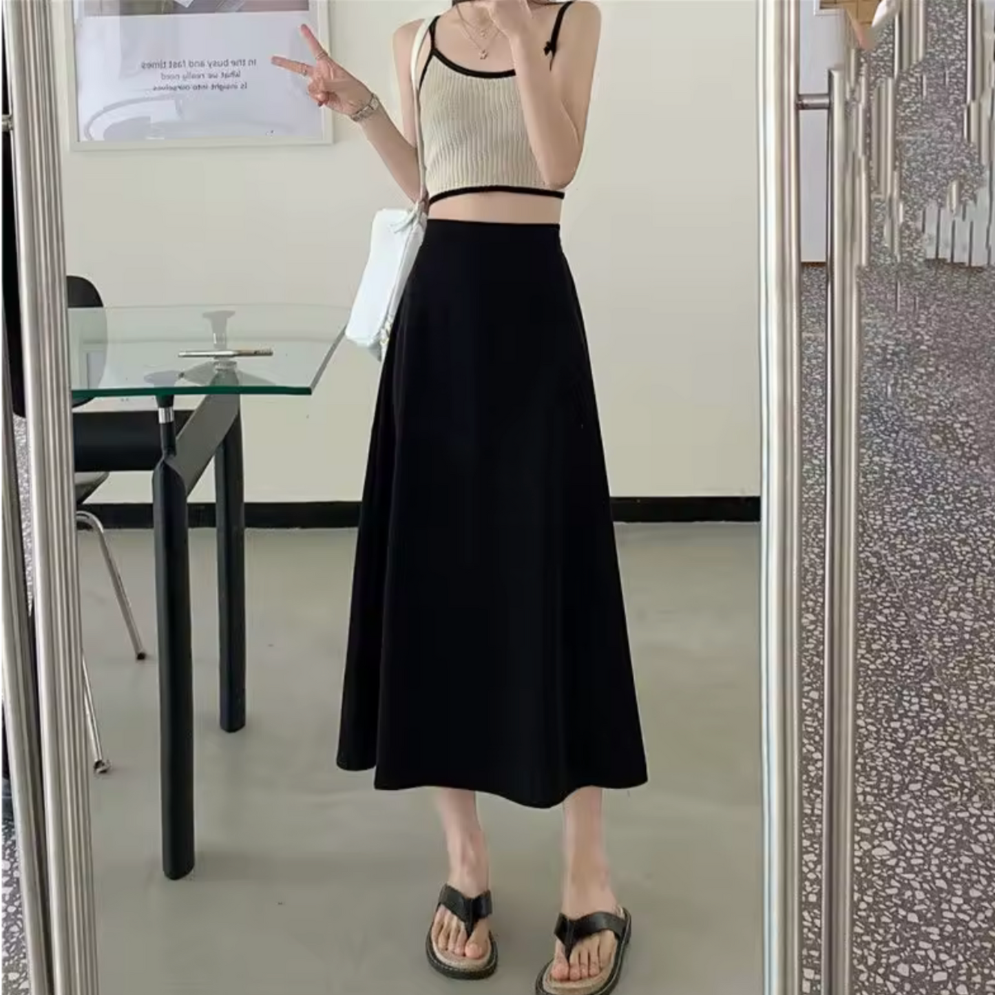 Women’s Summer High Waist Skirt | Solid Color