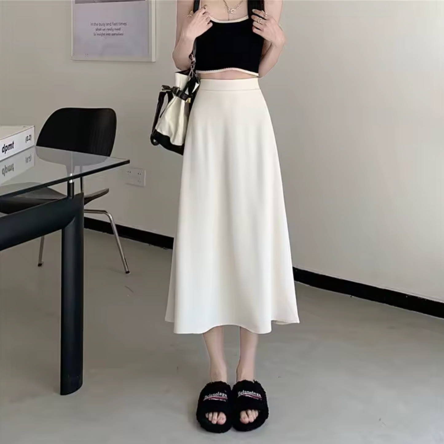 Women’s Summer High Waist Skirt | Solid Color