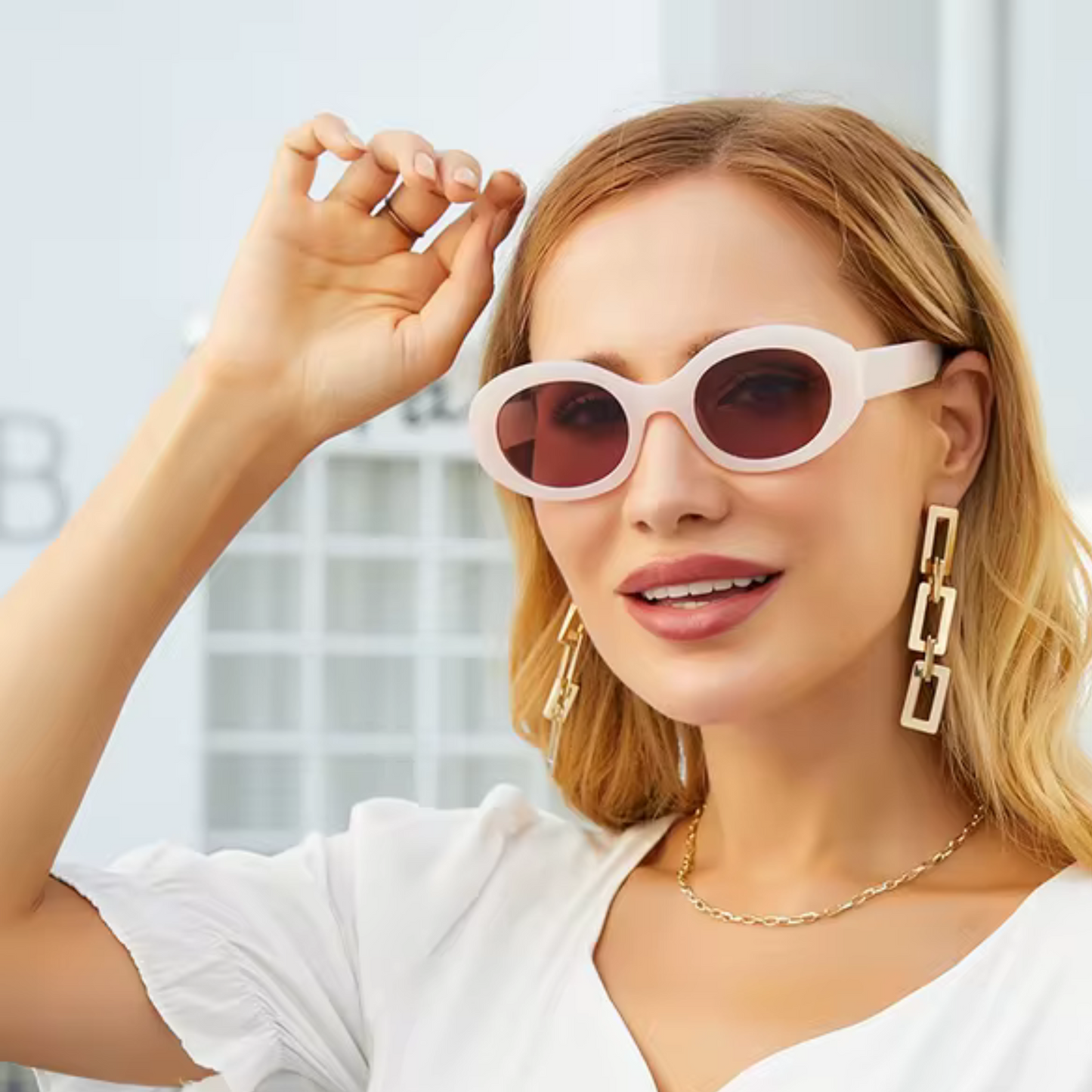 Ella Oval Circular Sunglasses | Retro-Inspired Style