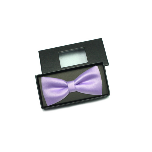 Purple Solid Silk Bow Tie | Pre-Tied &amp; Polished  Elevate