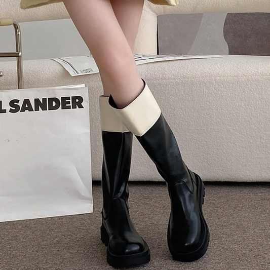 Women's Knee-High Fashion Boots | PU Leather | Square Heel | 2023 Trend