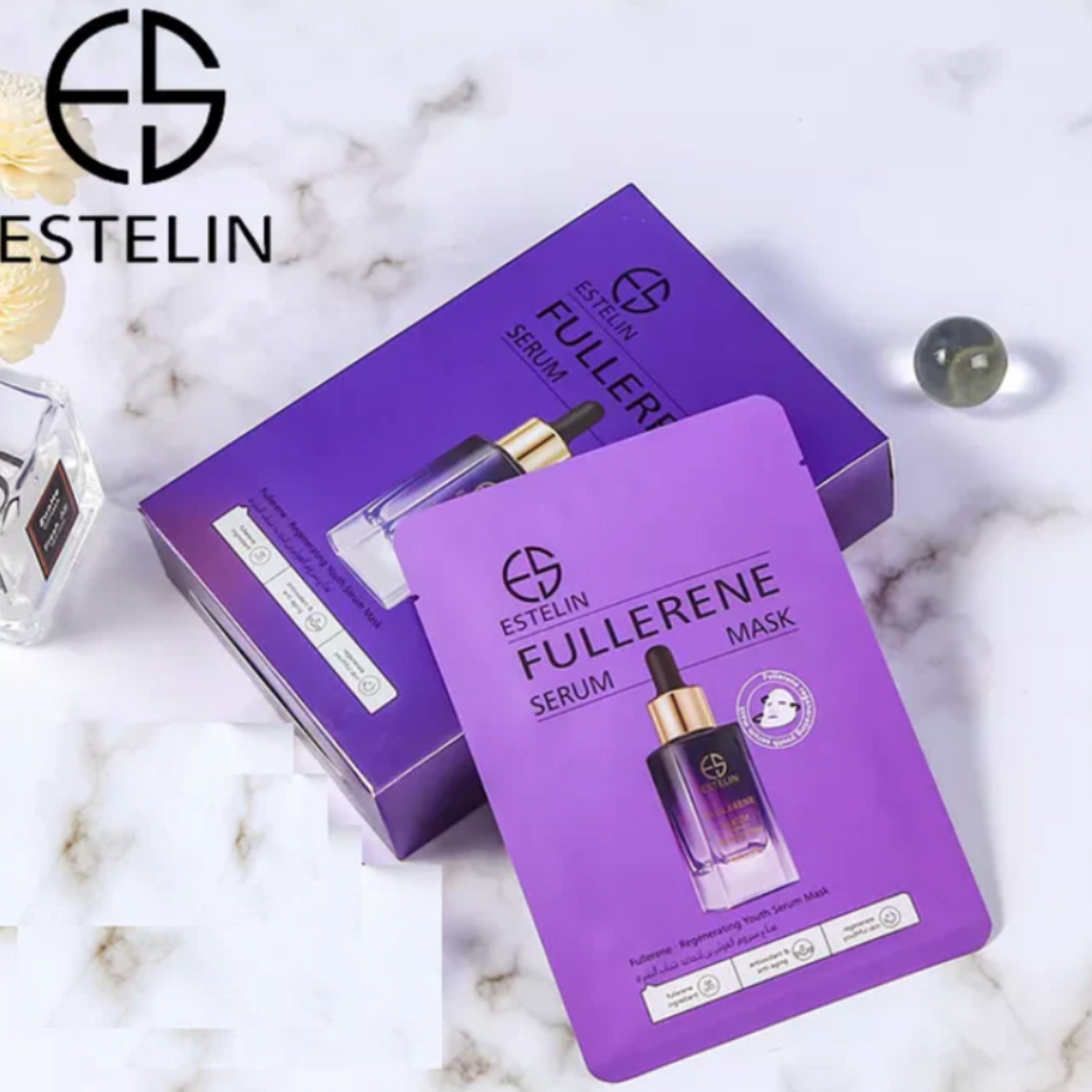 ESTELIN Fullerene Regenerating Youth Serum Mask | 10 Masks x 25ml