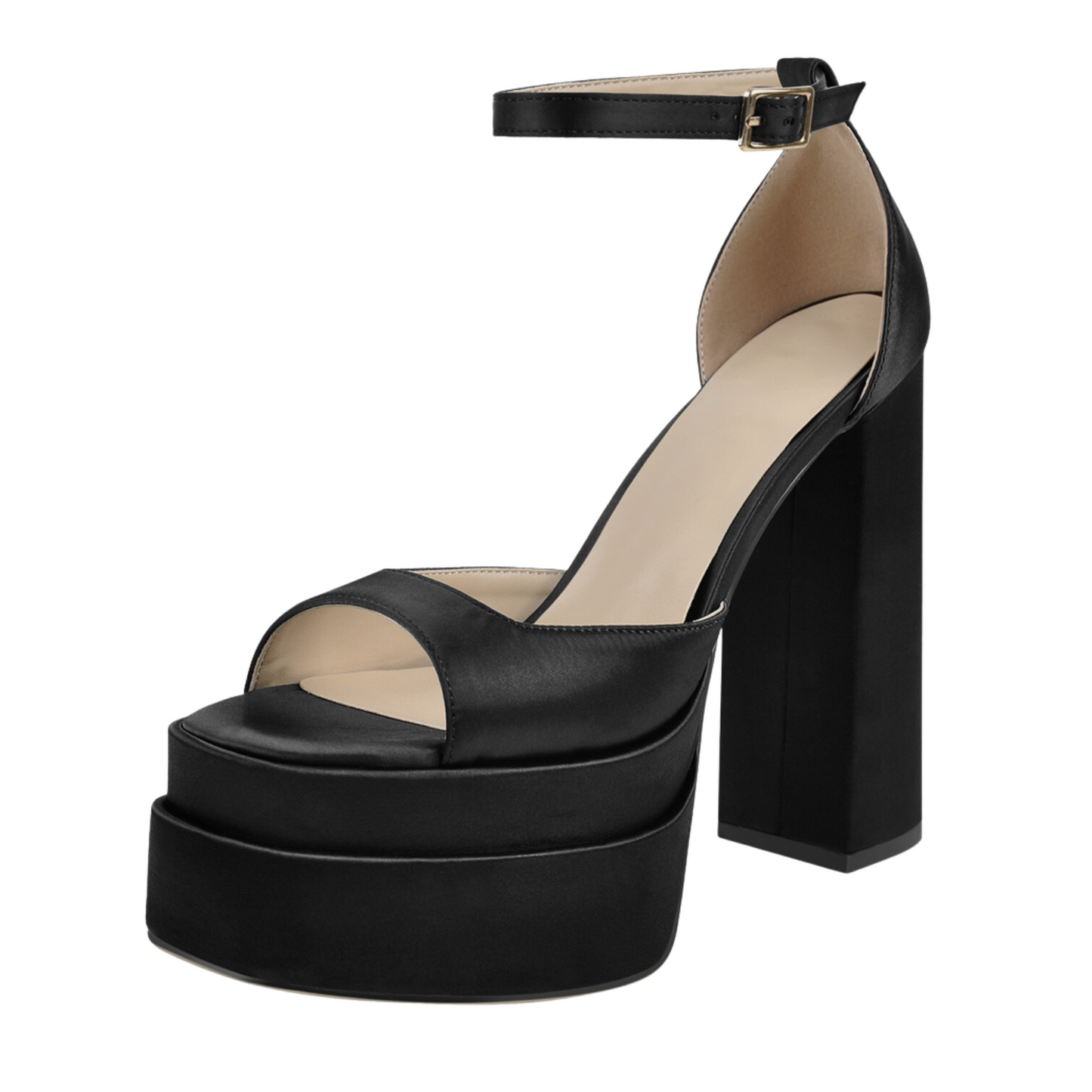 Women’s Noble Cocktail Cute Dress Platform Chunky Heels