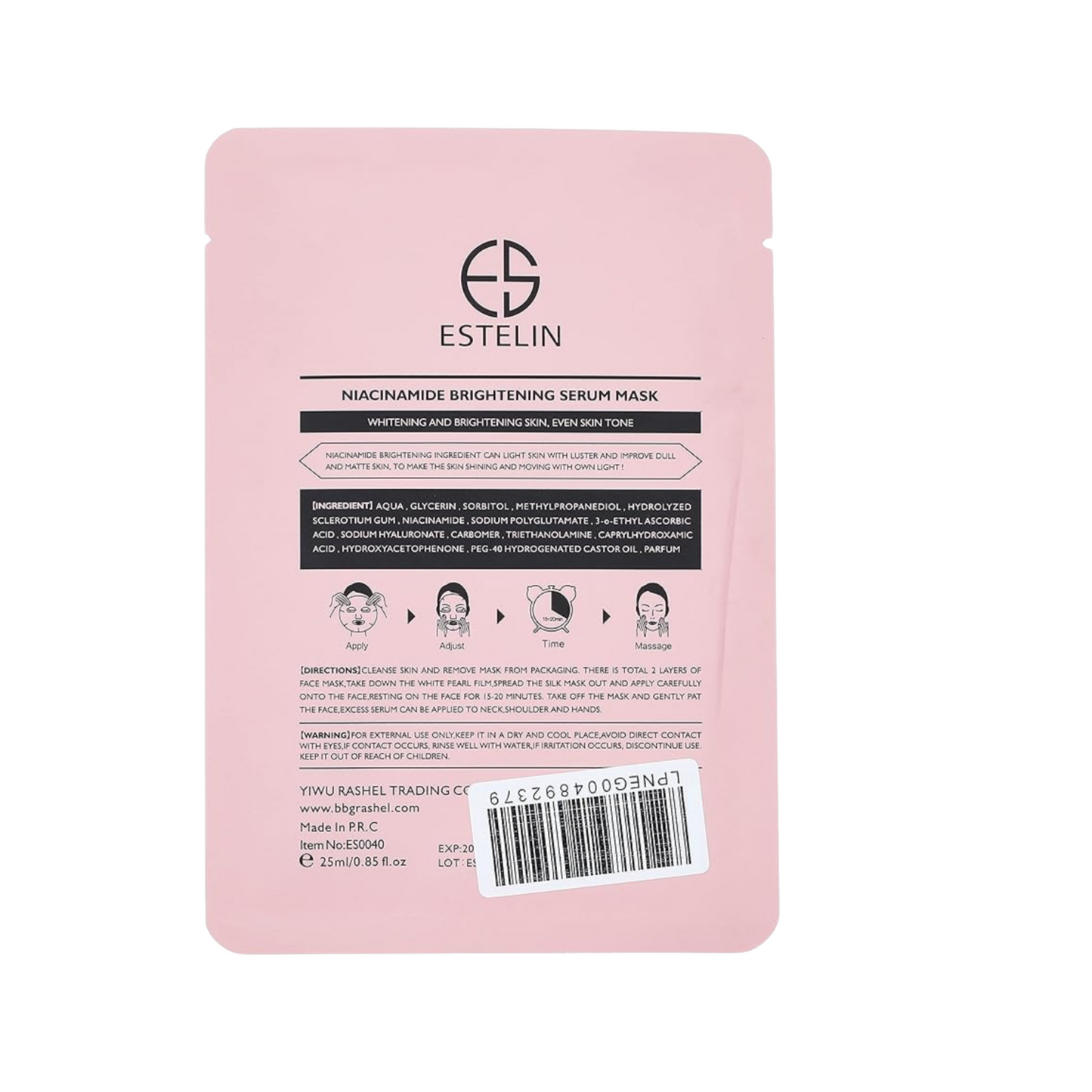 ESTELIN Brightening Niacinamide Serum Mask | 25ml